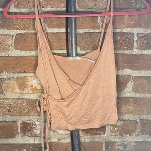 Anthropologie Kimchi Blue Wrap Crop Tank